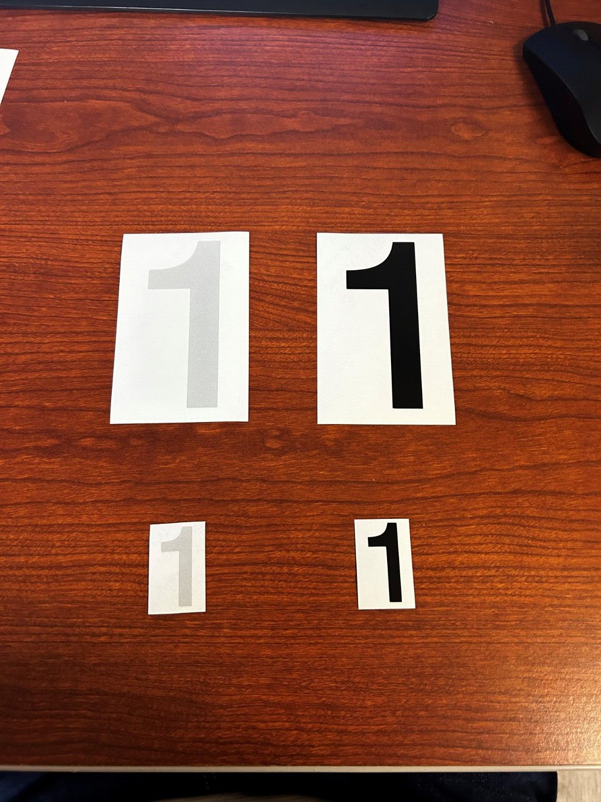 3M Reflective Numbers – 1.5" and 4" Sizes – Black and White Variations