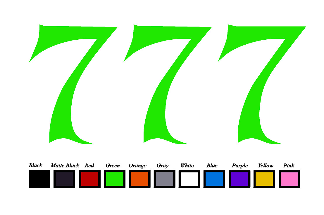 Lucky 7's LOGO Vinyl Decal Sticker Emblem Car Truck Window 4" 6" 8"
