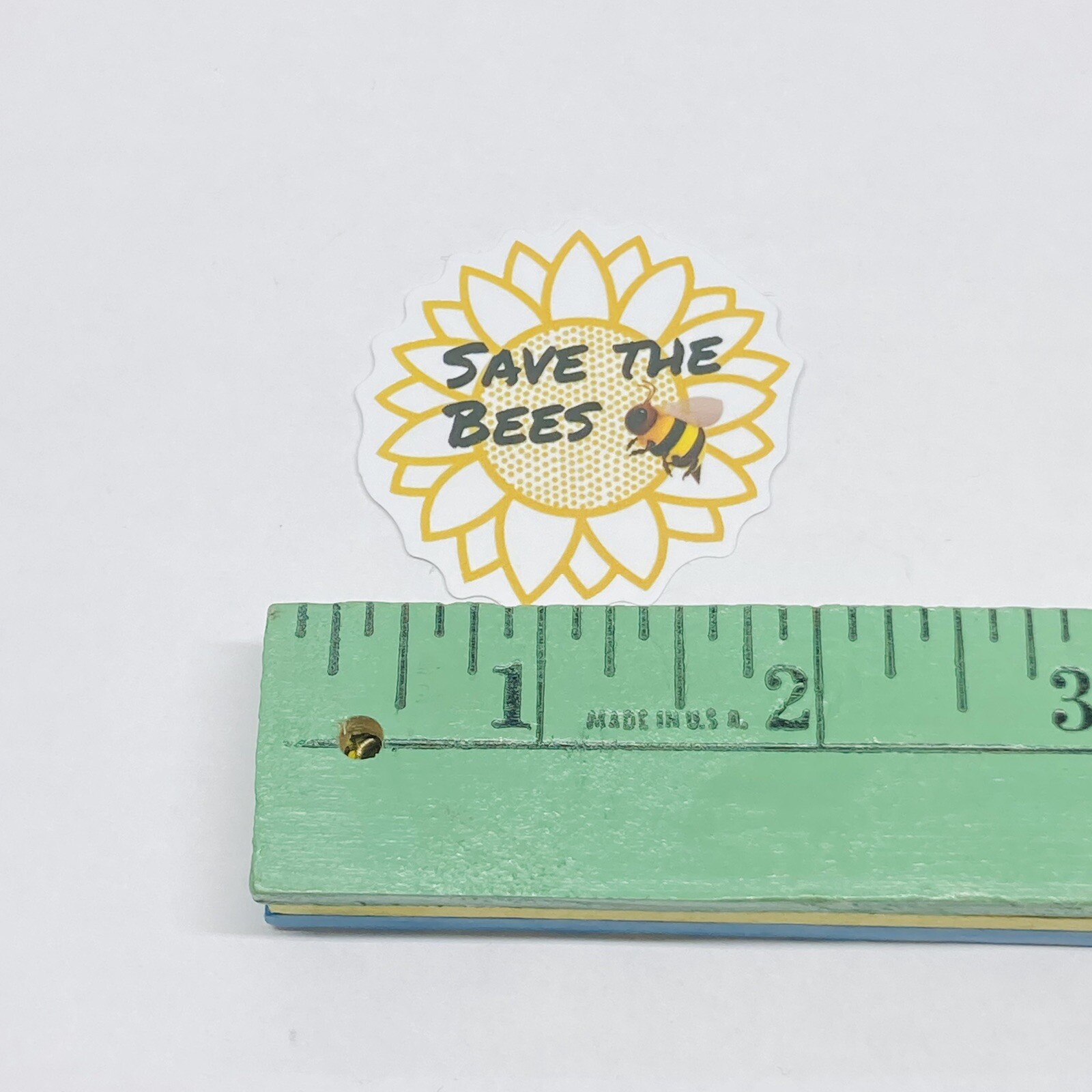 “Save The Bees” Sticker Sunflower Decal Cute Earth Day Love Environment Art Tc6