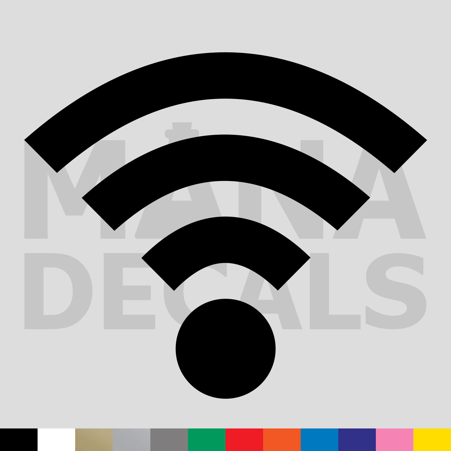 WIFI Symbol Vinyl Die Cut Decal Sticker – Wireless Internet Network Sign