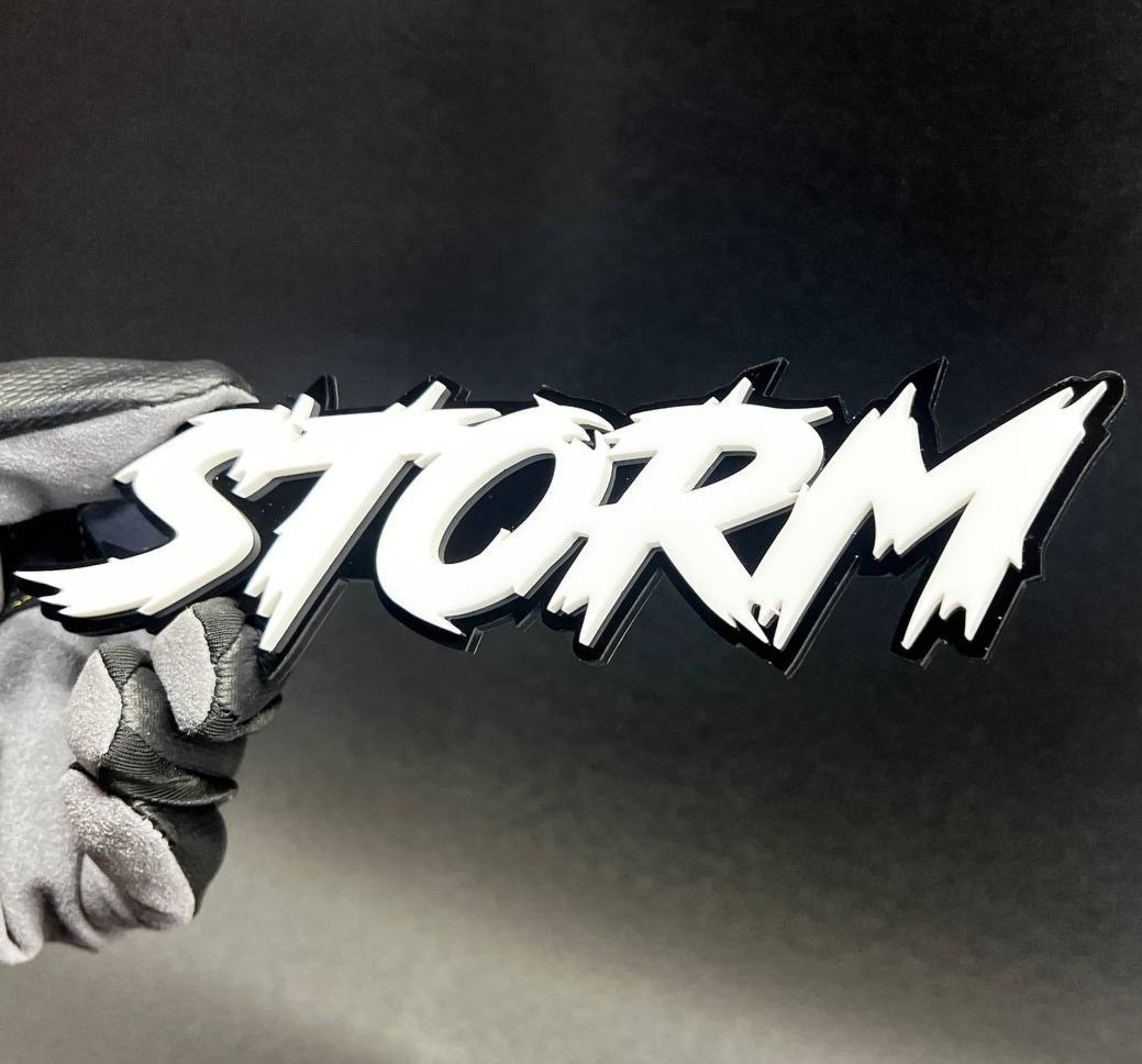 1PC STORM Custom 3D Text Car Badge Fender Emblem Tailgate Toolbox Decal