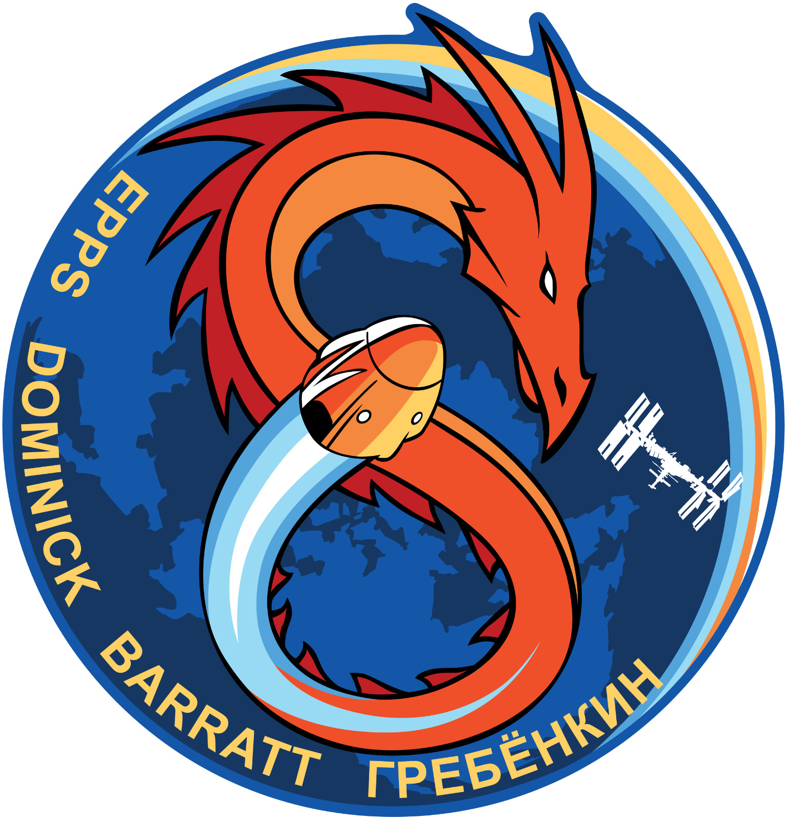 NASA SpaceX Crew-8 Mission Patch Sticker Decal NASA Commercial Crew Flight