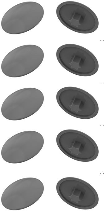 TORX Grey 10x Screw Plastic Cap Covers Cabinet Furniture T10 to T40