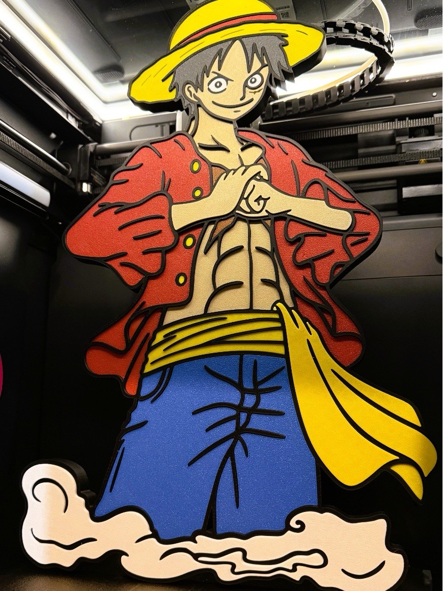 Luffy One Piece Wall Art – Anime Gaming Room Decor