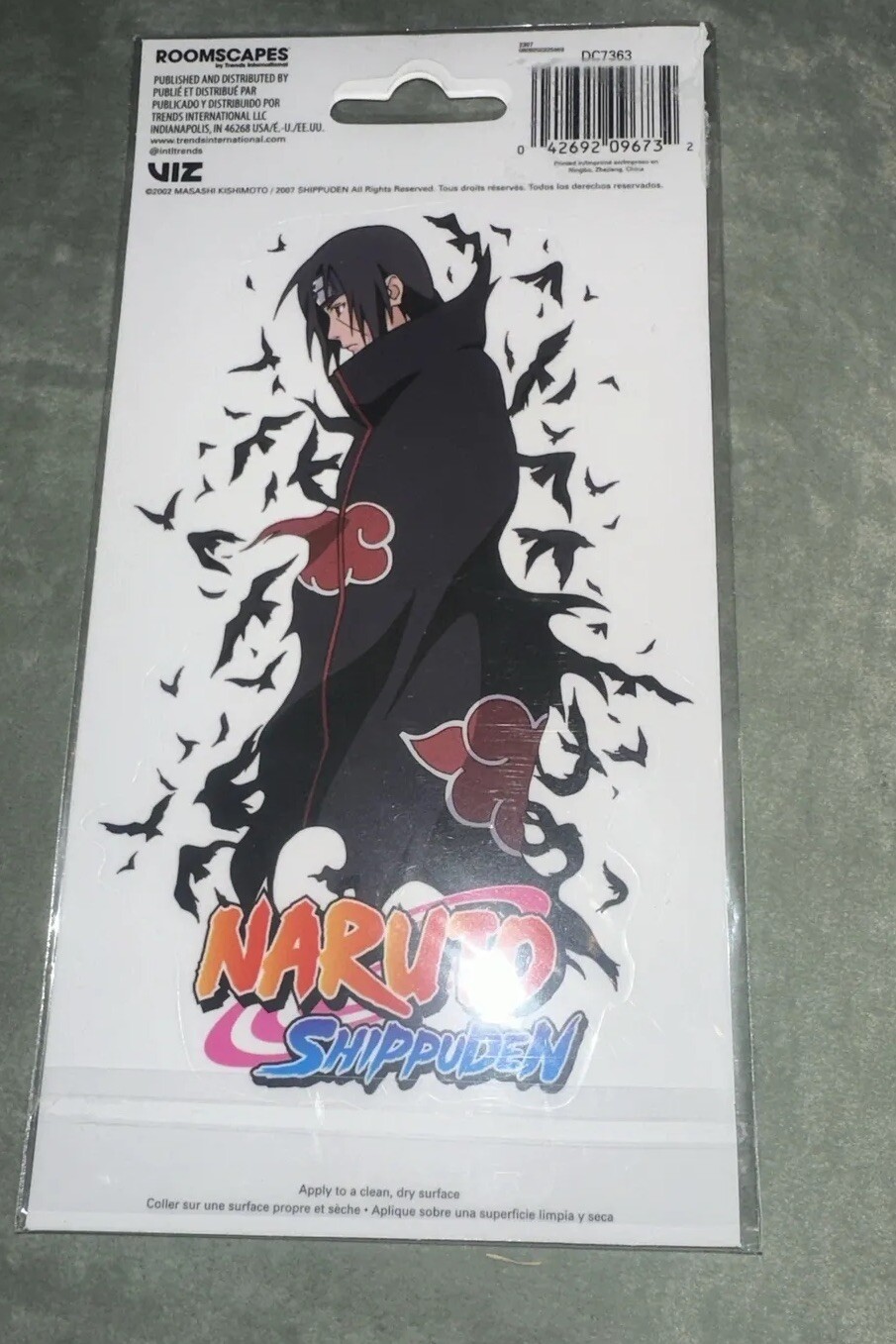 Naruto Shippuden Car Window Decal Sticker 3.5in x 6in. New In Packaging. 1 Pg
