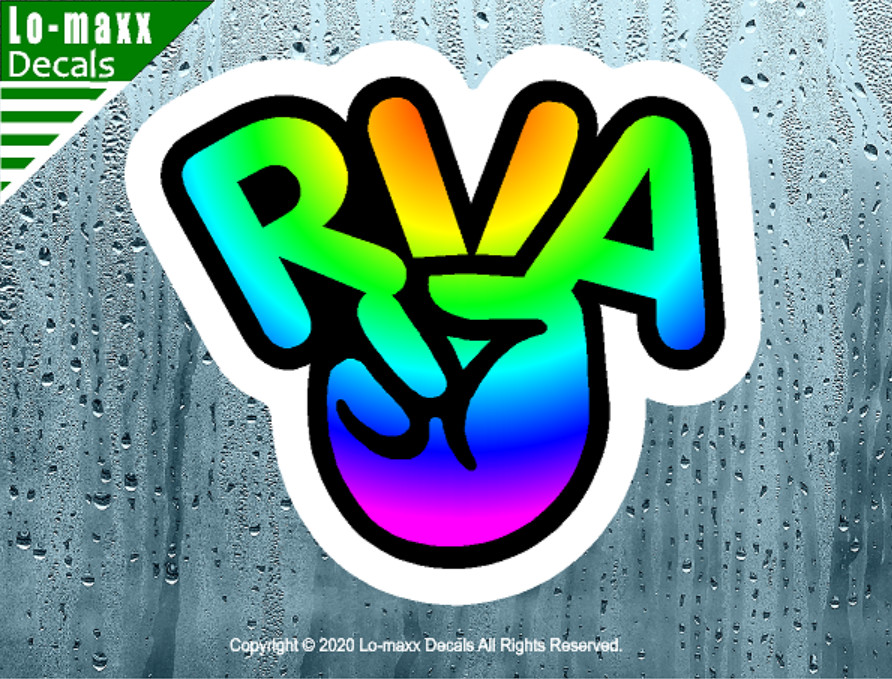 RVA Richmond Virginia Peace Unique Custom Design Colorful Printed Vinyl Sticker