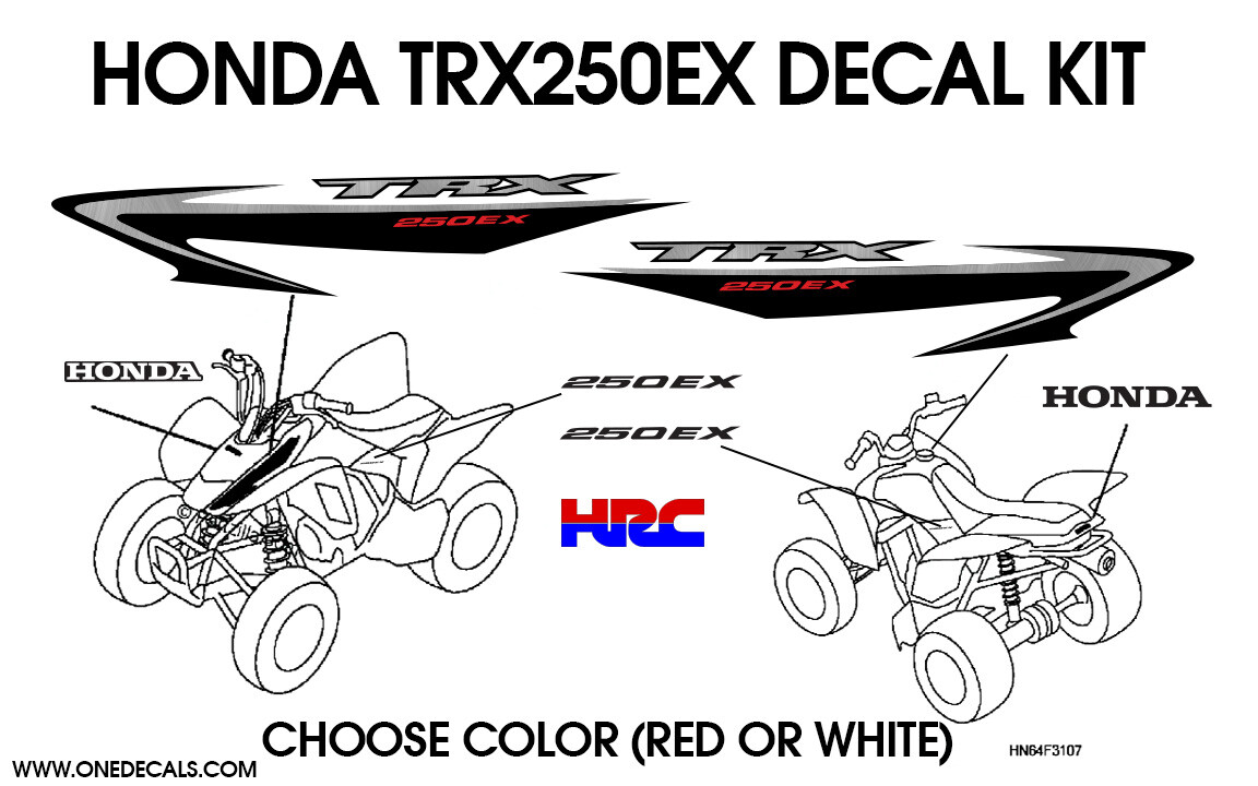 2008 Honda TRX250EX Decal Graphic Sticker OEM kit Plastic Set 250 EX ATV Quad