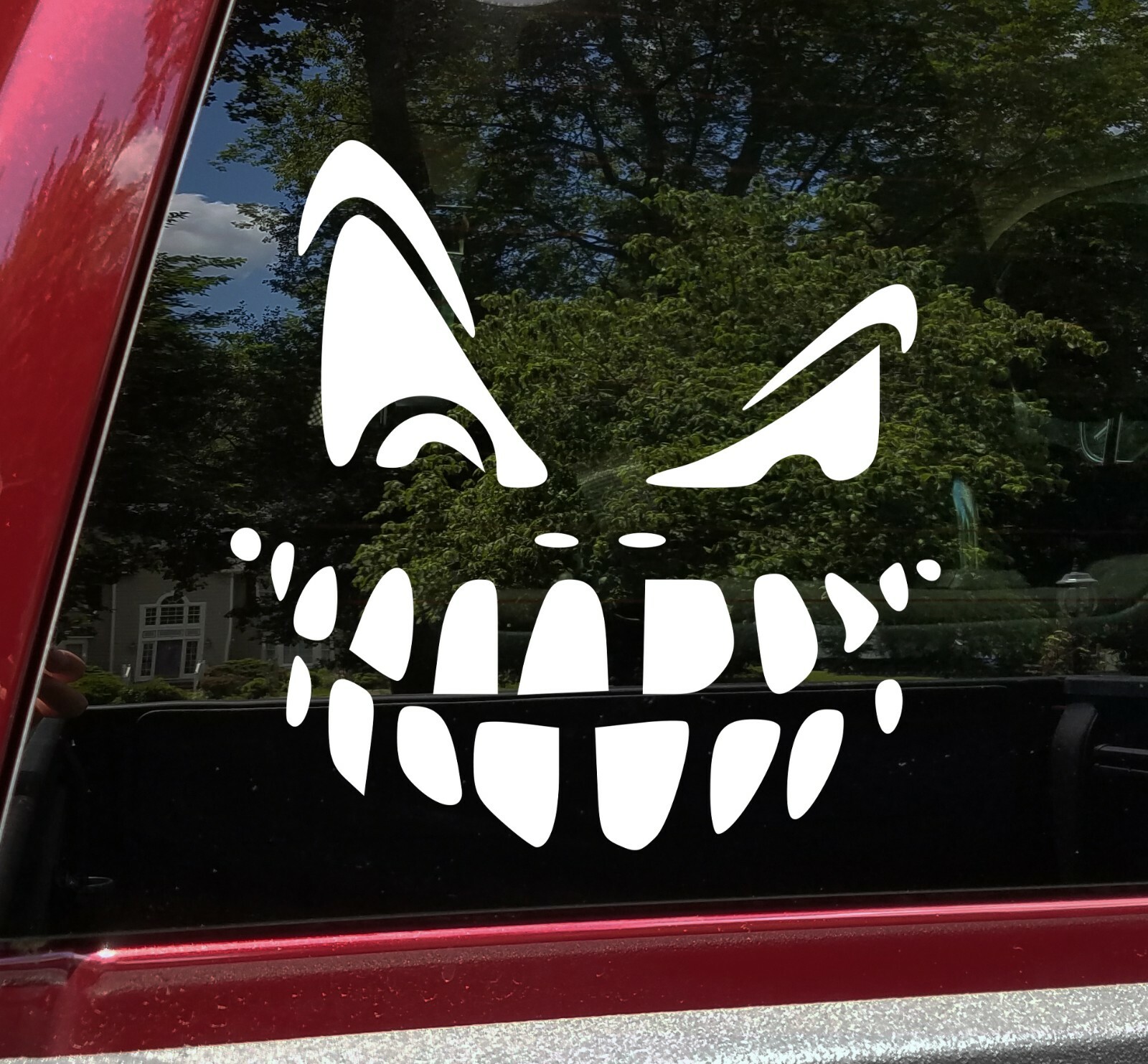 Pumpkin Face Vinyl Decal V1 – Halloween Creepy Scary Mask – Die Cut Sticker