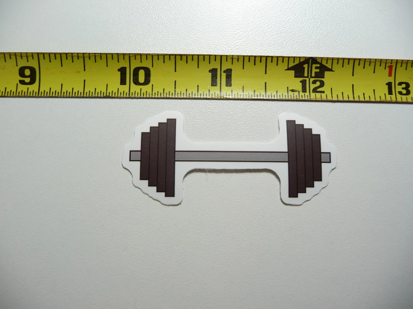 BARBELL WEIGHTS SMALL STICKER DECAL GYM WEIGHTLIFTING FITNESS EXERCISE