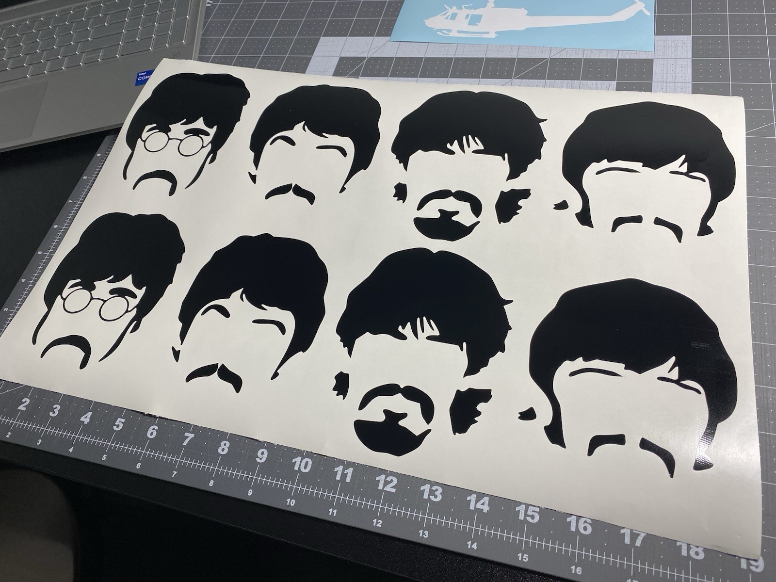 Vinyl Decal for Window – The Beatles (Faces), Various Colors & Sizes