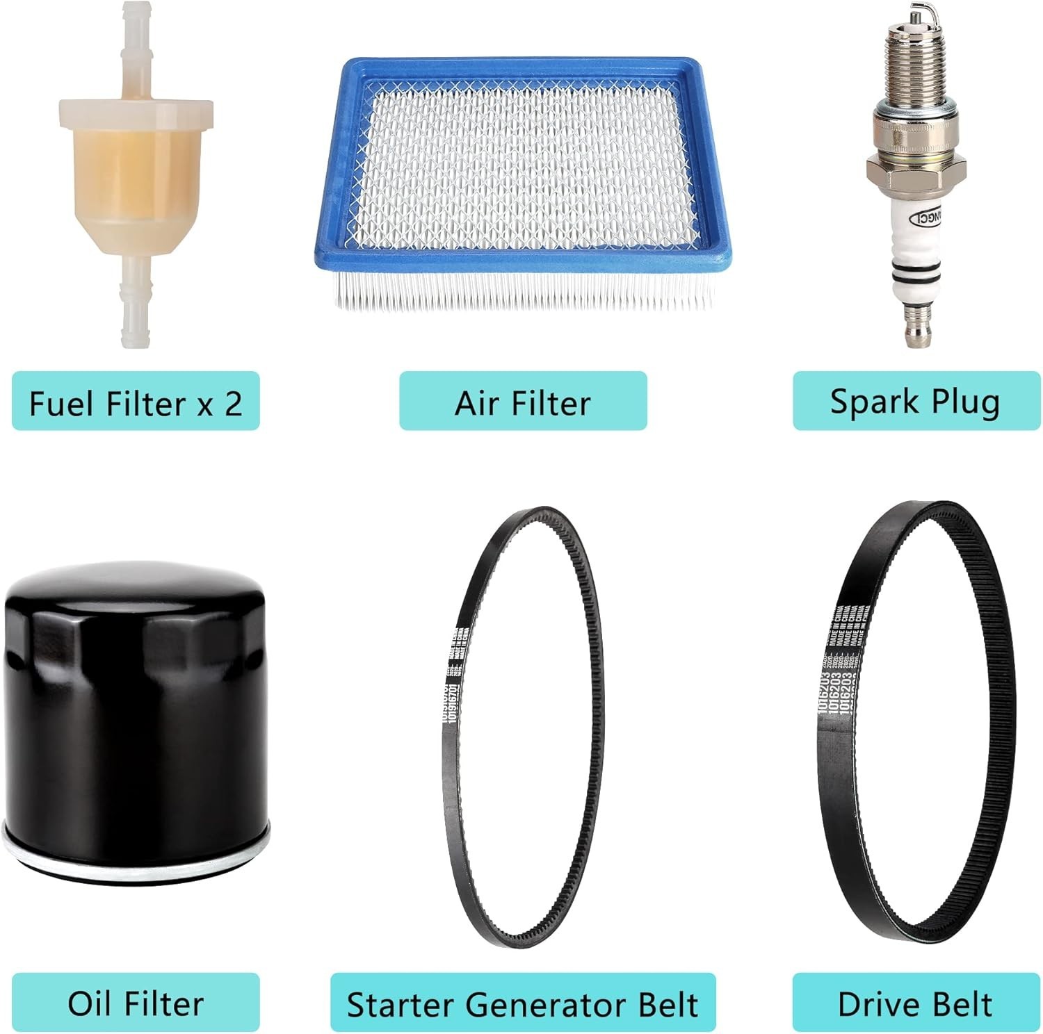 Golf Cart Tune up Kit Drive Belt & Starter Generator Belt for 1992-2004 Club Car