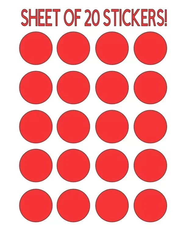 Polka dot stickers! Pick size and color! Permanent outdoor glossy vinyl decals.