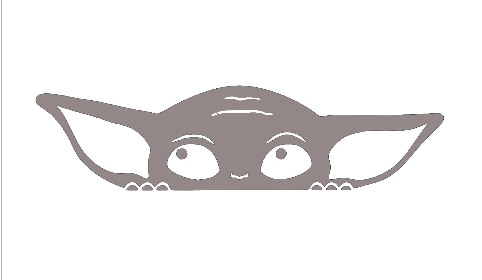 BABY YODA, GROGU, STAR WARS, Decal Stickers for Cars, Windows, Laptops, Tablets.