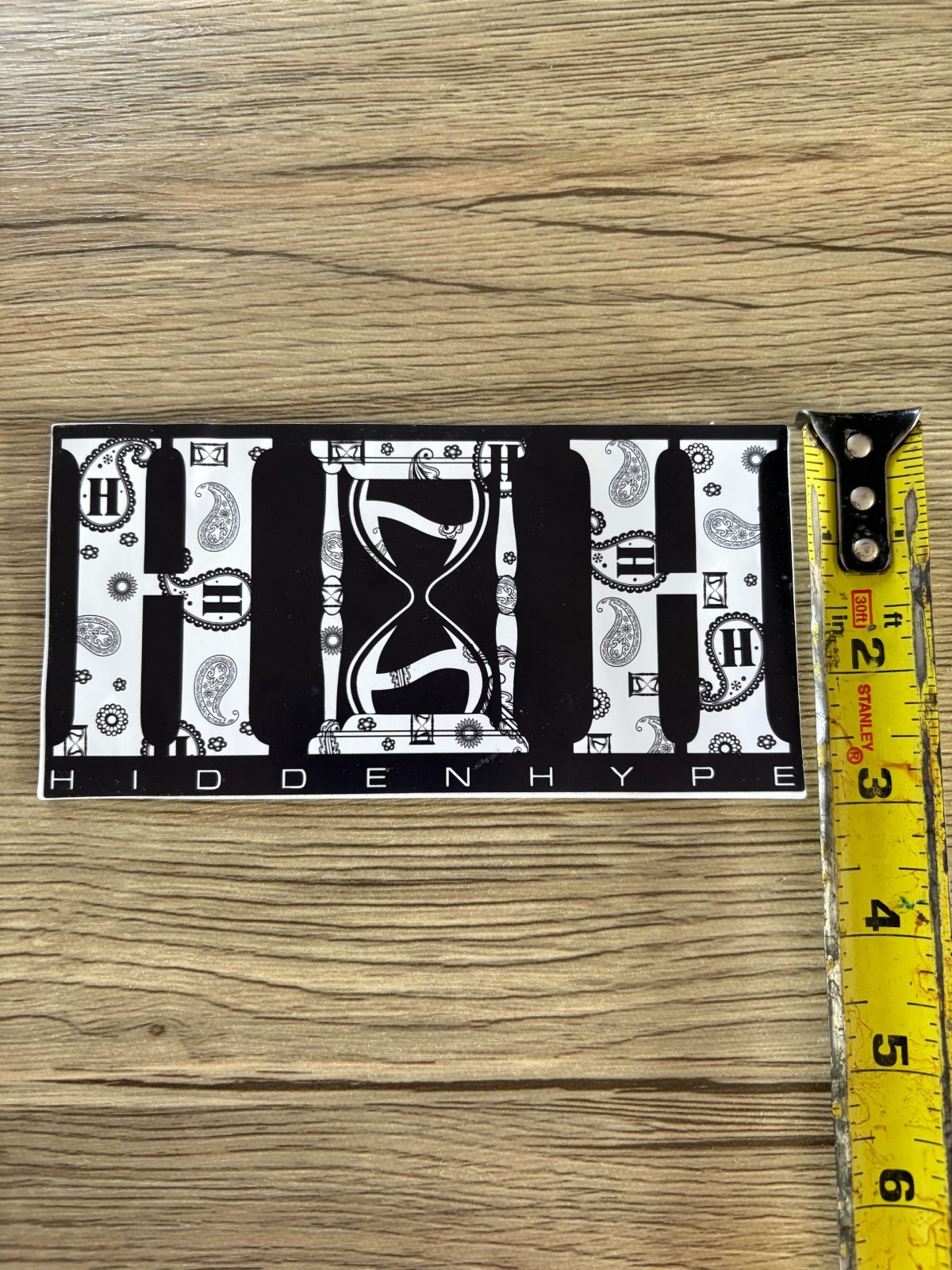 Hidden Hype Clothing Brand California Bay Area Logo Sticker Size 6 in x 3 in