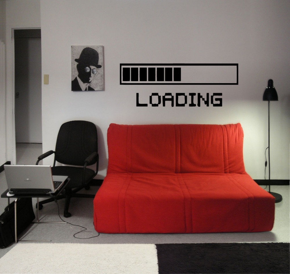 LOADING GAMING Vinyl Wall Decal Art Room Decor Sticker Word Lettering Quote 23"