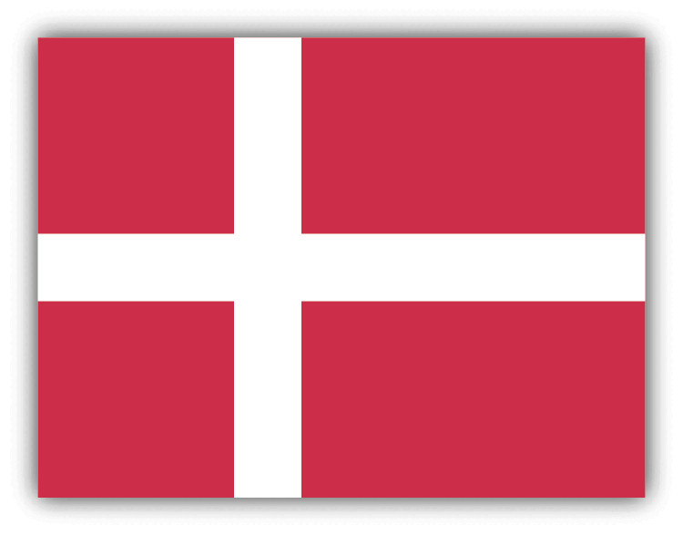 Denmark Flag Car Bumper Sticker Decal
