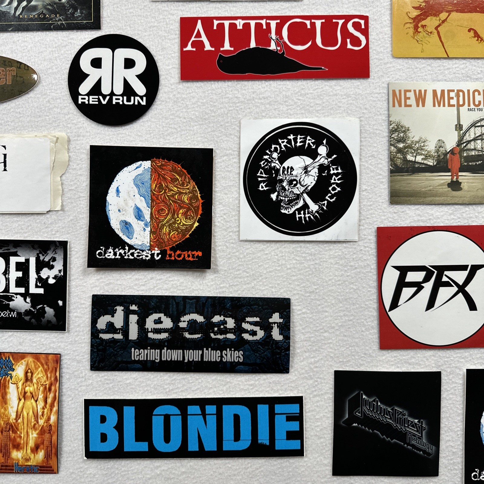 Lot 32 2000s Rock Metal Pop Music Bands Decal Vinyl Stickers Halestorm Shinedown