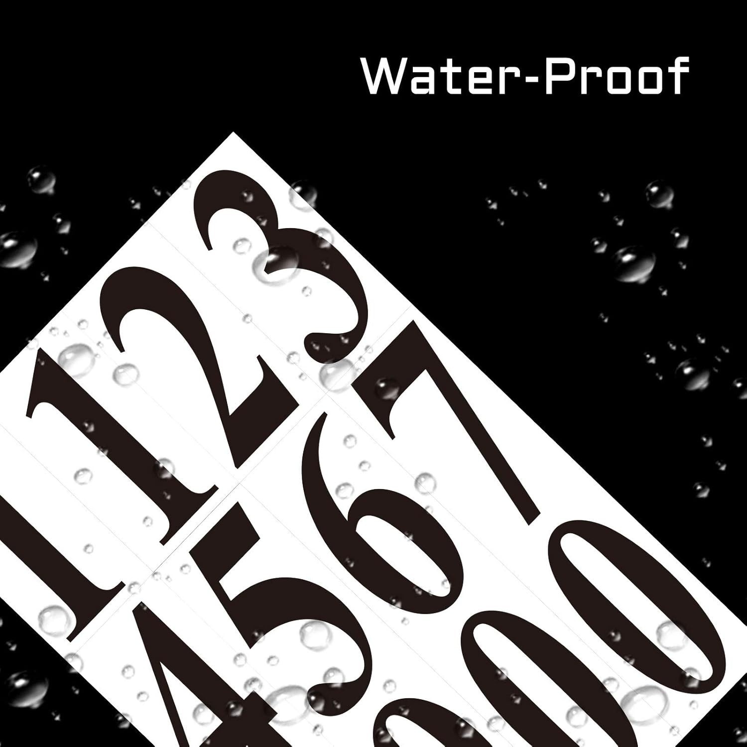 3 Inch Black Vinyl Number Stickers – 36pc Waterproof Die Cut Decals for Mailb…