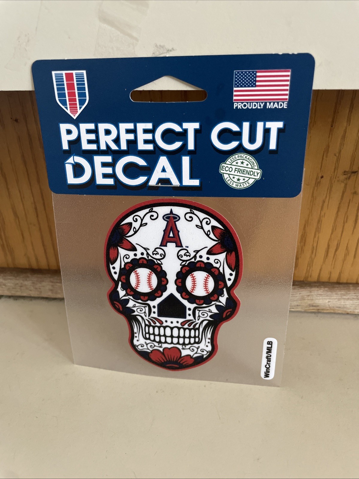 Anaheim Angels Sugar Skull Decal Water Bottle Windows Latop Official Merch