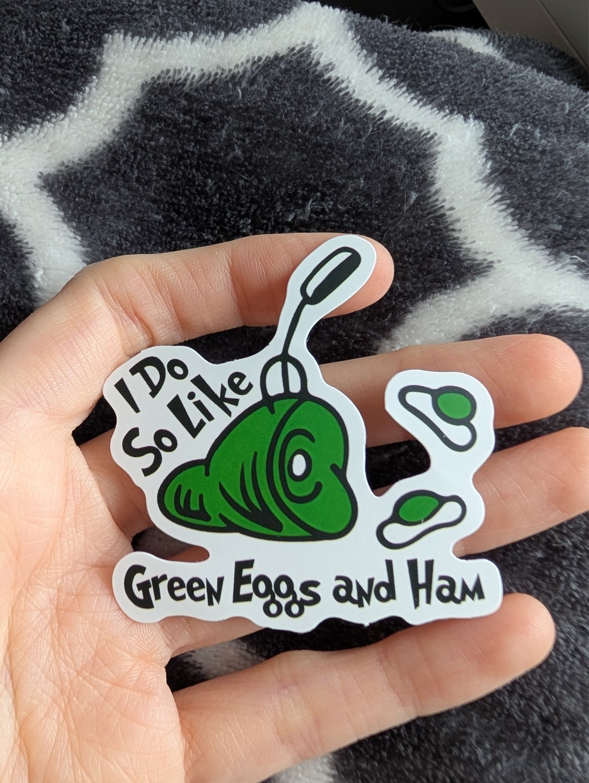 Dr Seuss Sticker | Whimsical Cartoon Vinyl, Green eggs and Ham