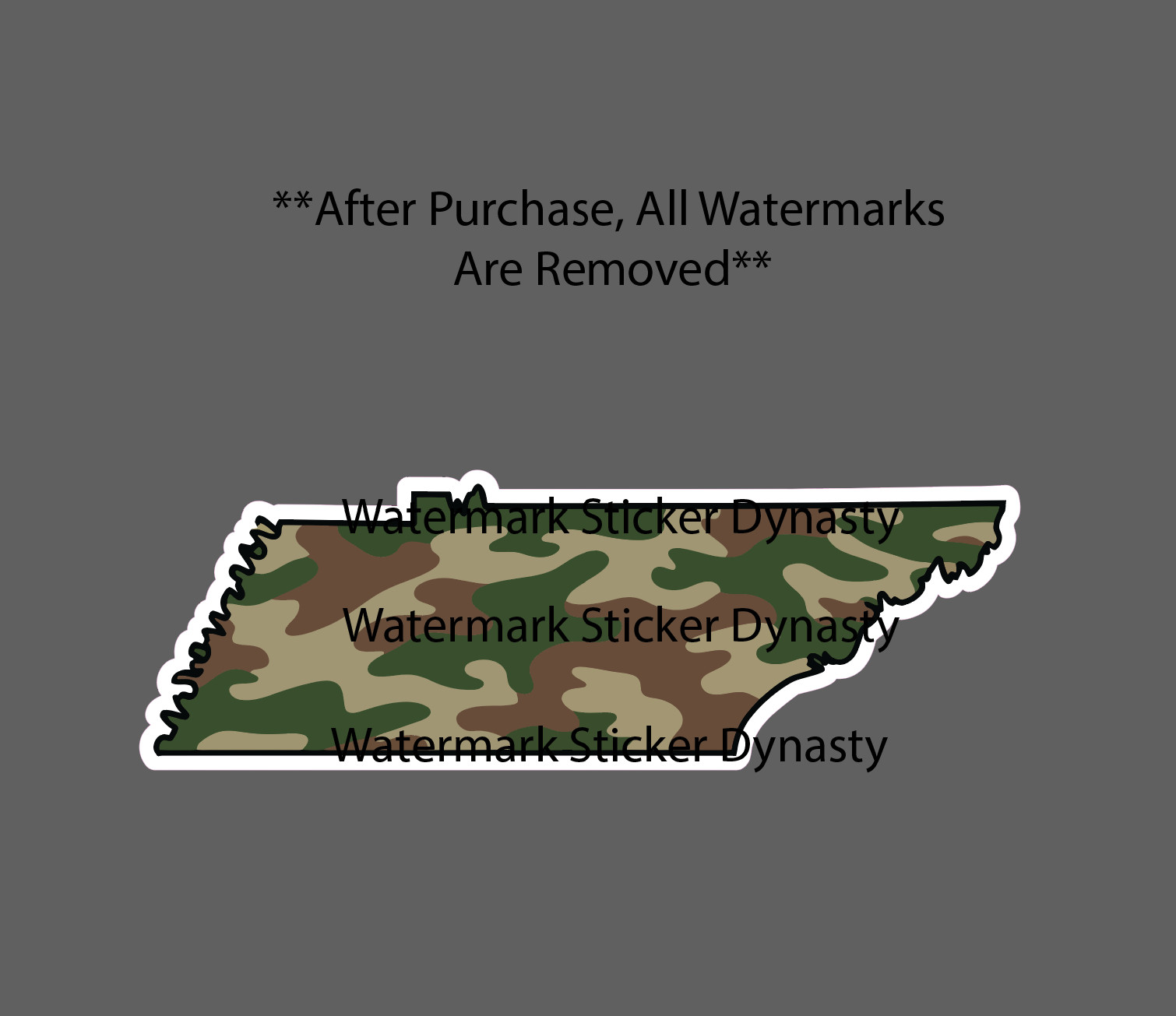 Tennessee Sticker Waterproof Decal Camo Outdoor Fishing State Hunting Gift NEW