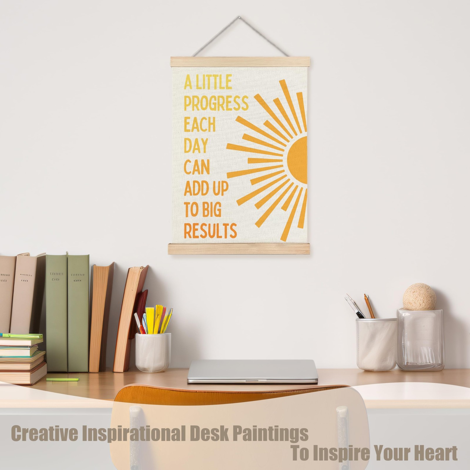 WUCHJ Boho Sunshine Mental Health Wall Art Poster, Motivational Office Decor,…