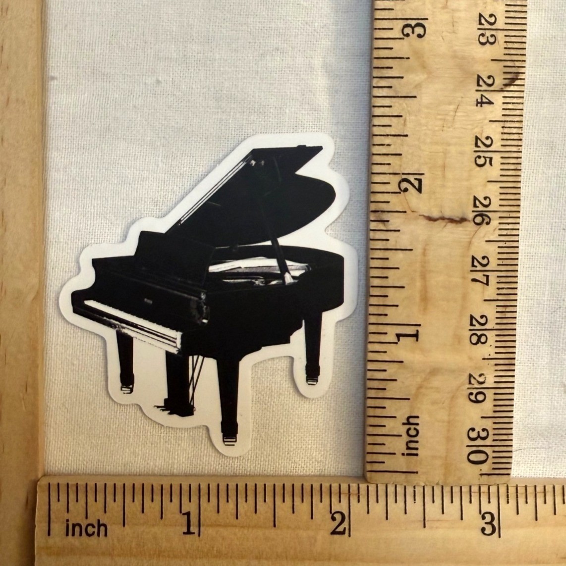 Grand Piano Sticker #88 Black Piano Waterproof Vinyl Style Music Teacher Gift