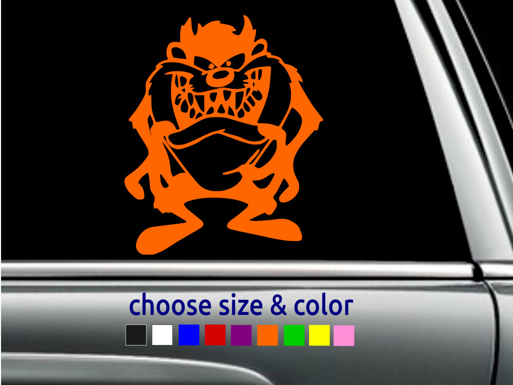 TAZ Tasmanian Devil Looney Tunes Vinyl Decal Car Wall Sticker CHOOSE SIZE COLOR