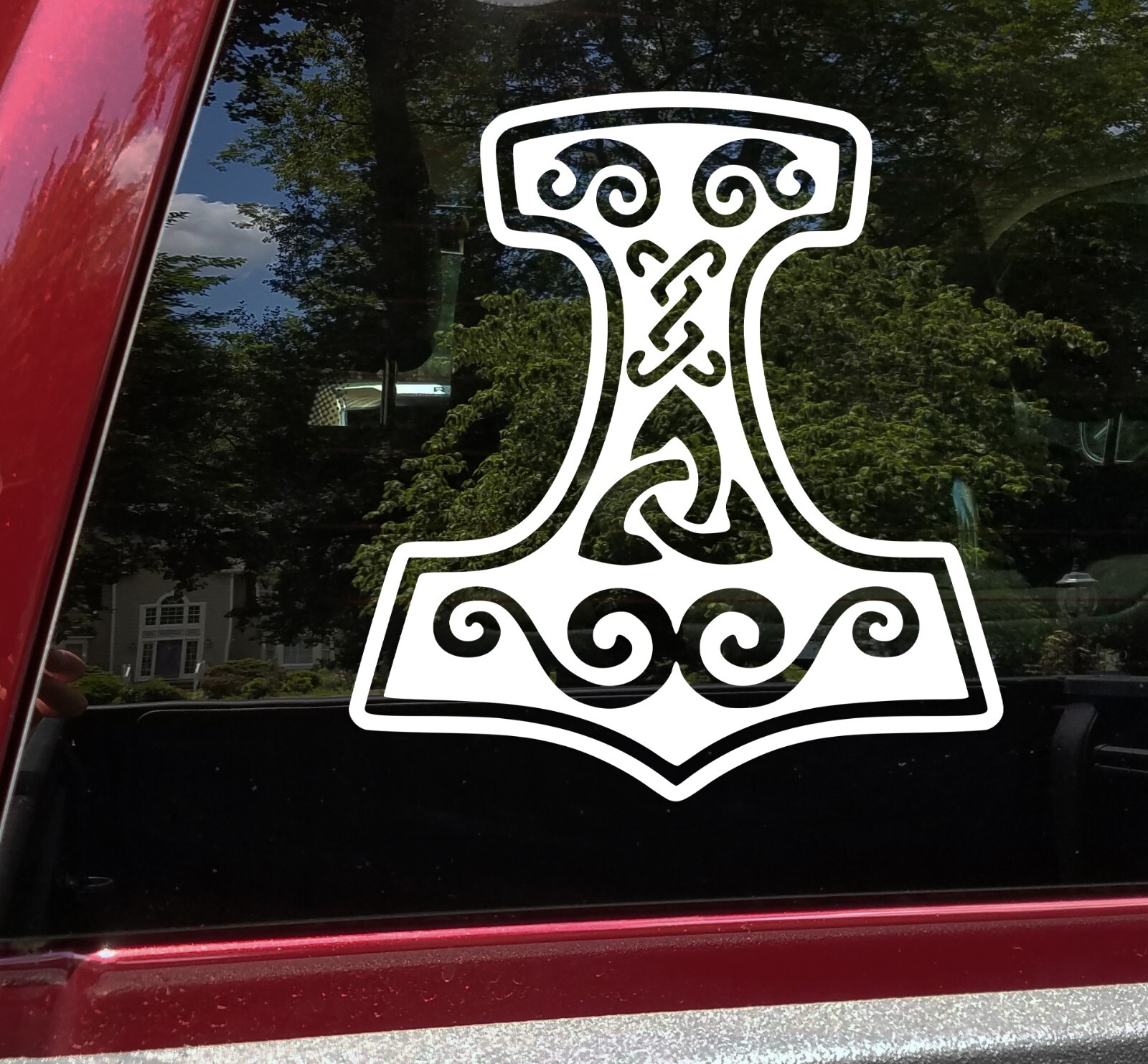 Mjolnir Vinyl Decal V3 – Viking Hammer Norse Mythology – Die Cut Sticker