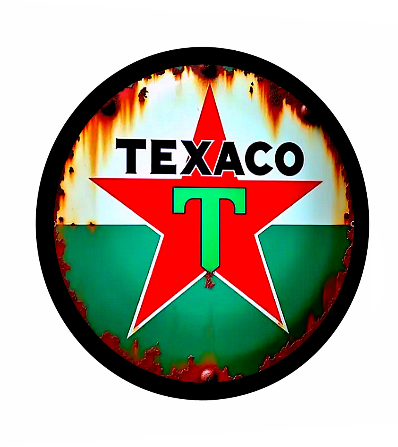 TEXACO GAS STATION STICKER SIGN SEXY WOMAN GASOLINE STATION FILLING STATION