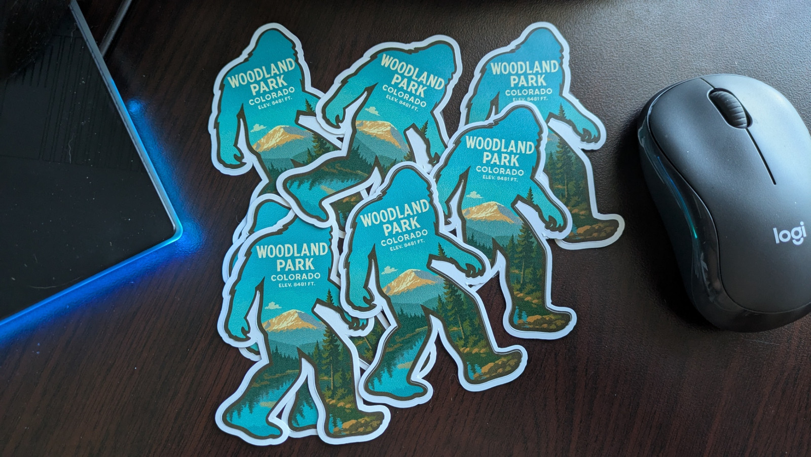 Woodland Park, Co Custom Sasquatch Bigfoot style silhouette stickers