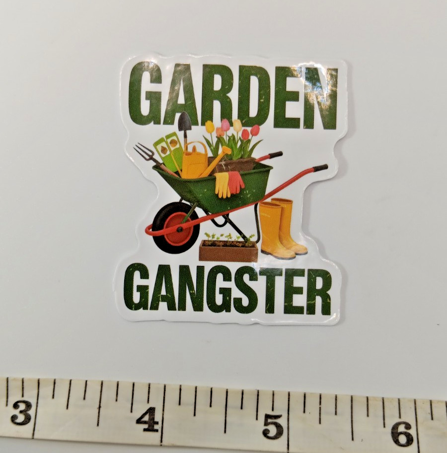 Plants-Succulent-Funny-Gangster Vinyl Sticker-Decal-NWOT-Free Shipping!