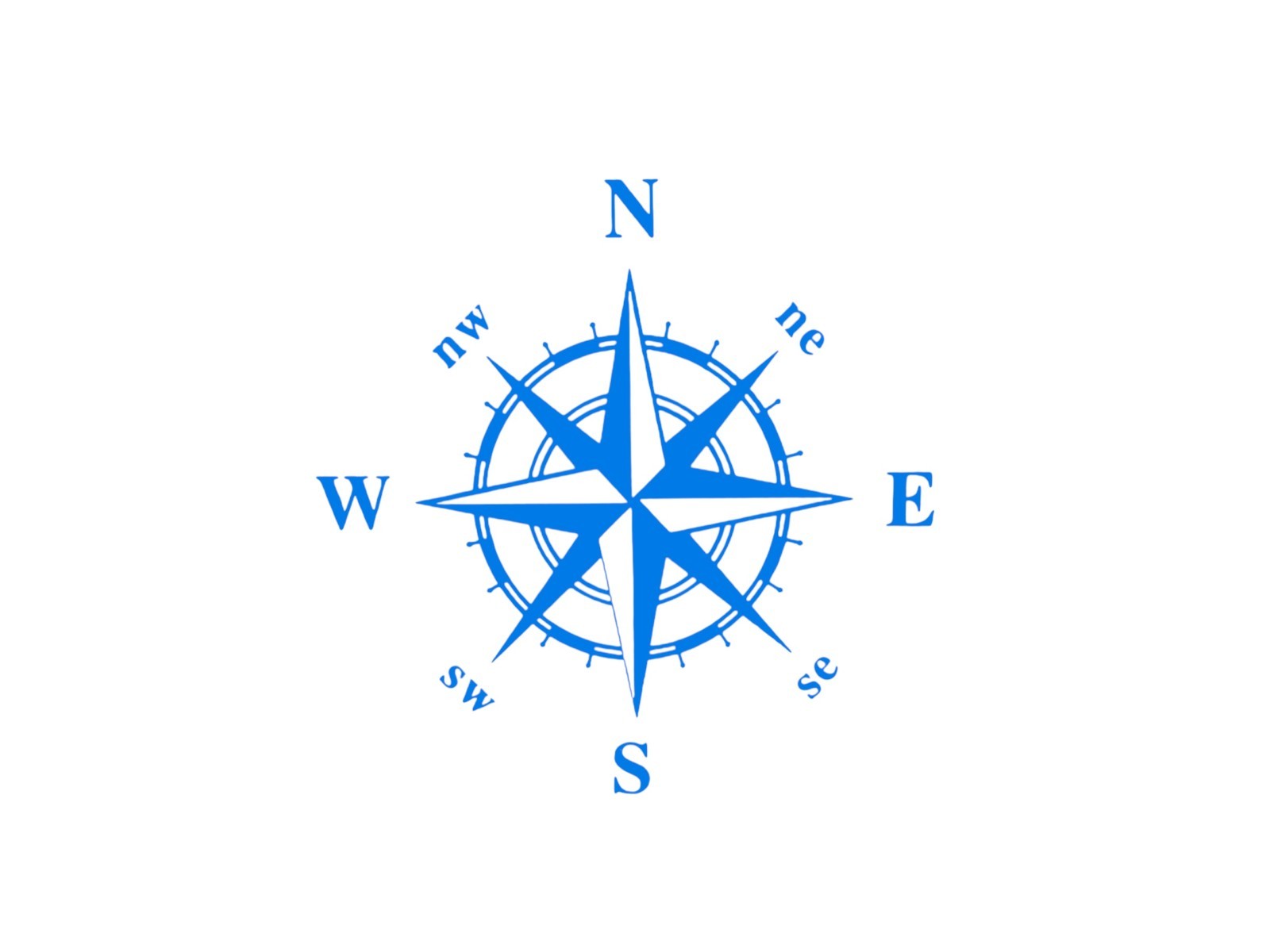 NSEW compass design #3 Decal for car Windows Laptops most Smooth Surfaces