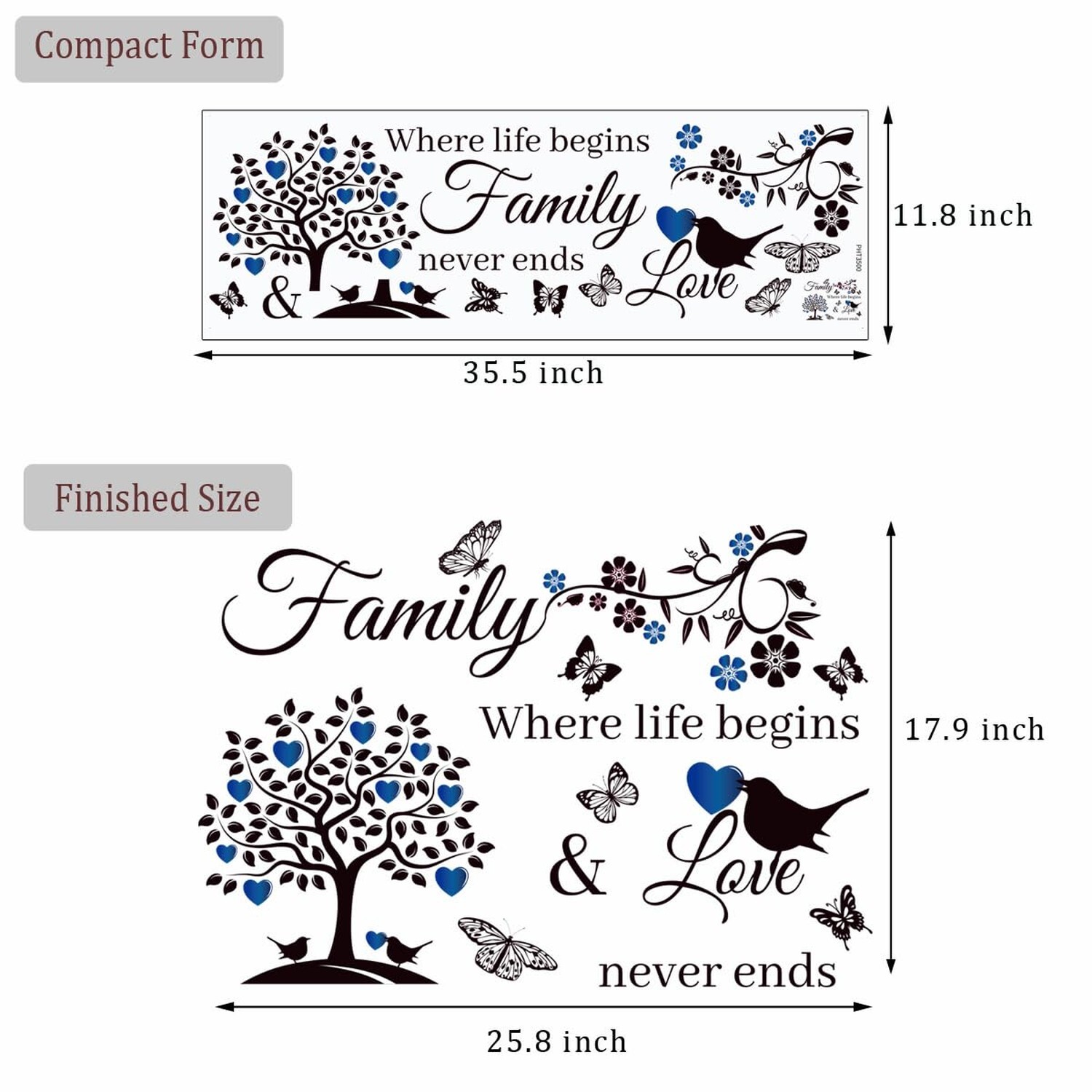 Family Saying Wall Art Stickers Inspirational Quotes Wall Decals Living Room …