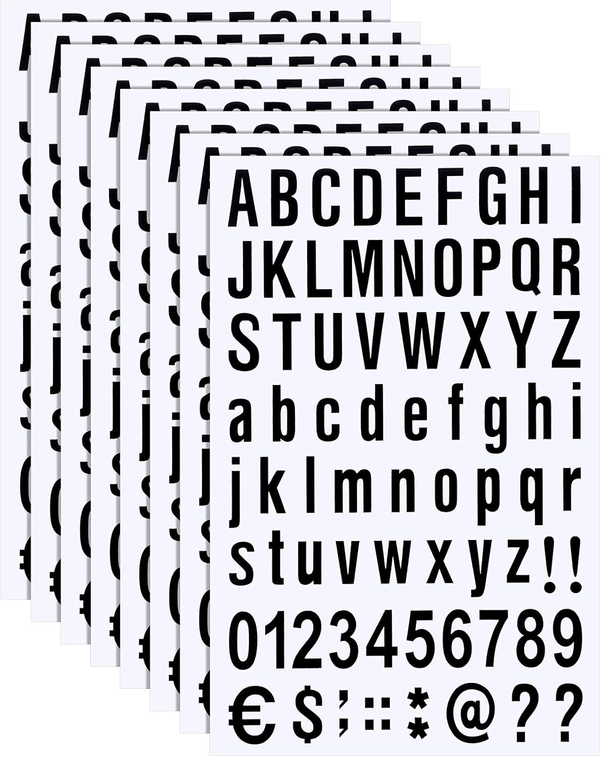 Durable 536-Piece Vinyl Letter & Number Set – Waterproof for Indoor/Outdoor Use