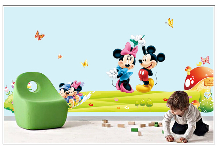 HUGE mickey & minnie mouse Removable Wall Stickers Decal Kids Home Decor