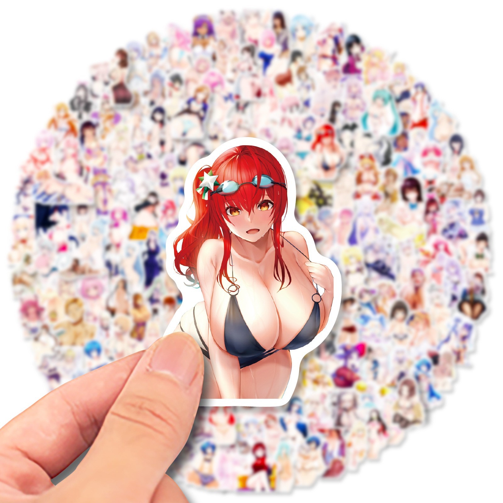 10/50pc Ahegao Hentai Cute Waifu Anime Notebook Laptop Phone Decal Sticker