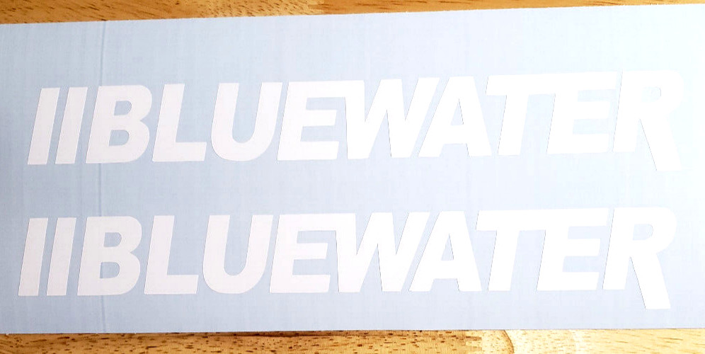 Bluewater Boat Decals Stickers Gloss white 8" Fast USA