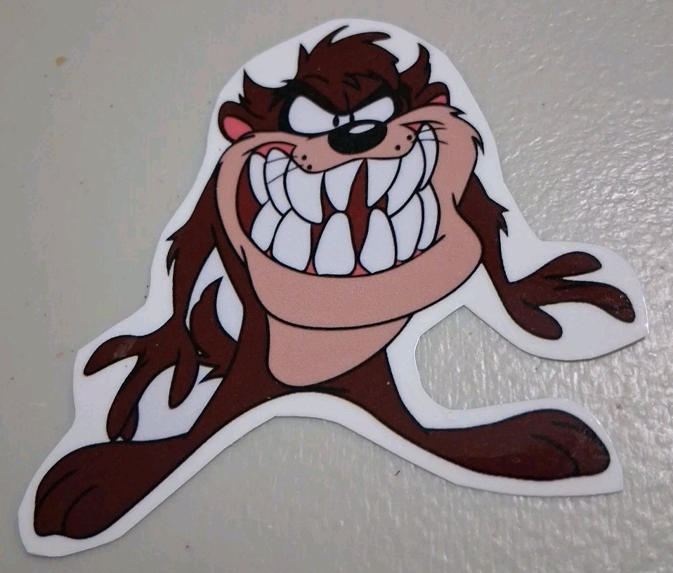 Taz Tasmanian Devil Big Teeth Cartoon Character Vinyl Sticker NEW