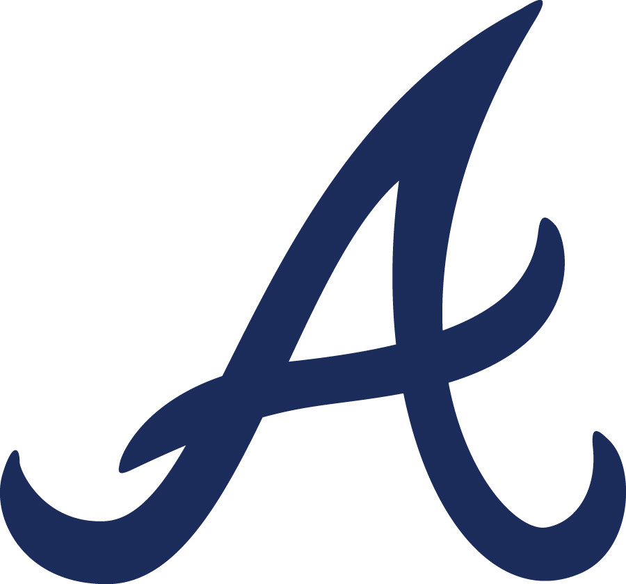 Atlanta Braves A 3" White or Blue Vinyl Decal Truck Car Window MLB baseball