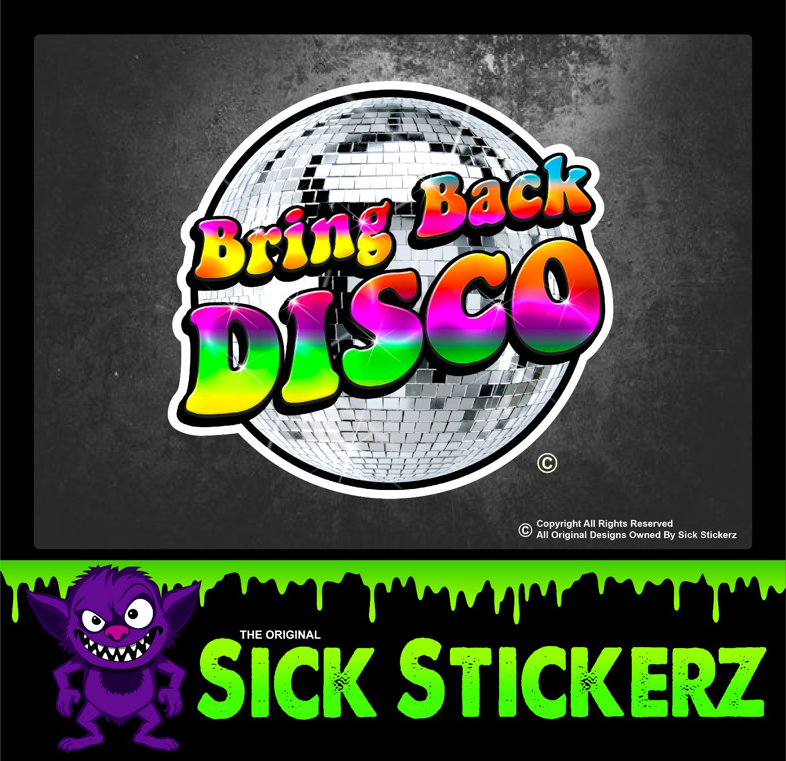 Bring Back Disco Sticker Decal Car Truck Van Window Groovy 70s Dance Fun