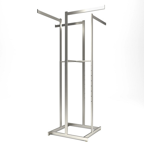Econoco K80-SC 4-Way High Capacity Garment Rack with Straight Arms