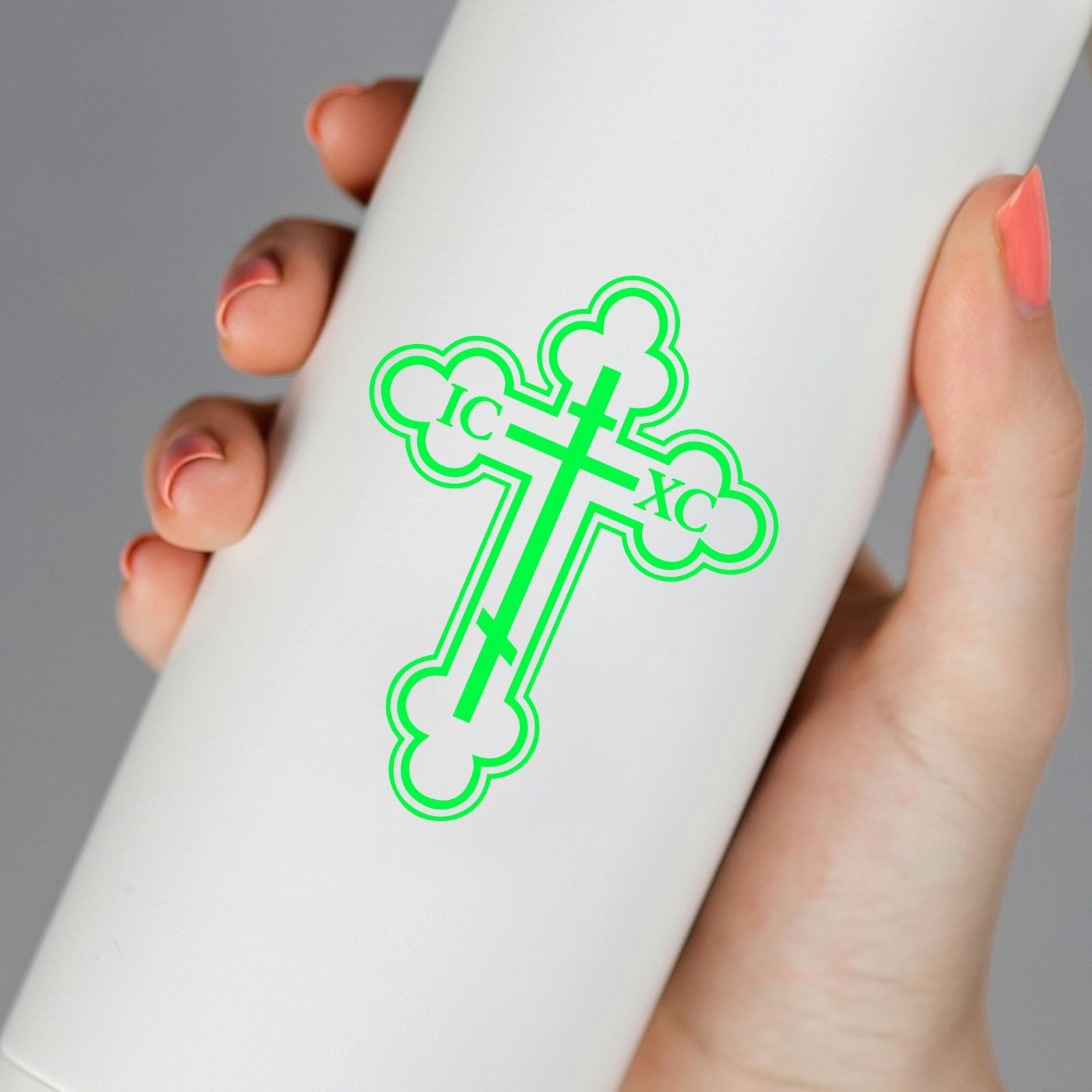 Orthodox Cross Sticker Decal Wall Decor Car Window Mirror Greek Russian Wall Art
