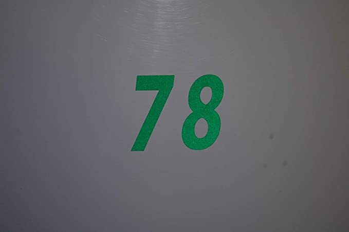 0-9 Reflective Numbers Green Sticker Vinyl Decal pick 1"-12" Set Of 20 (RV1-2)