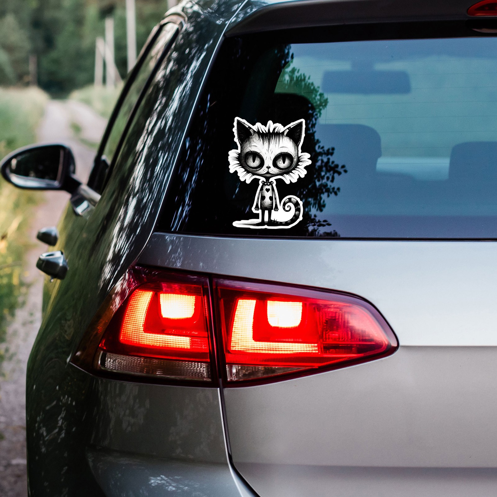 Cute Cat Hearts – Vinyl Decal Sticker – Car Window Laptop – ebn11008