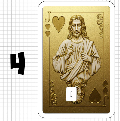 Jesus Gold Playing Card ATM Debit Credit Sticker Skin Christ God Christian King