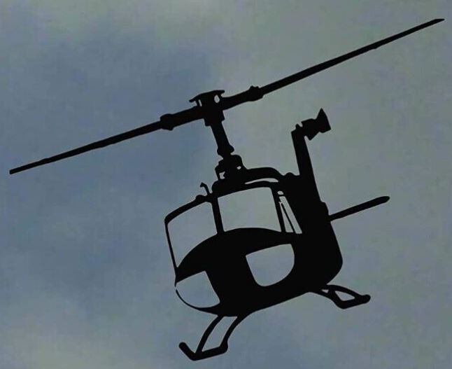 Vinyl Decal for Window – Military Helicopter, Various Colors & Sizes