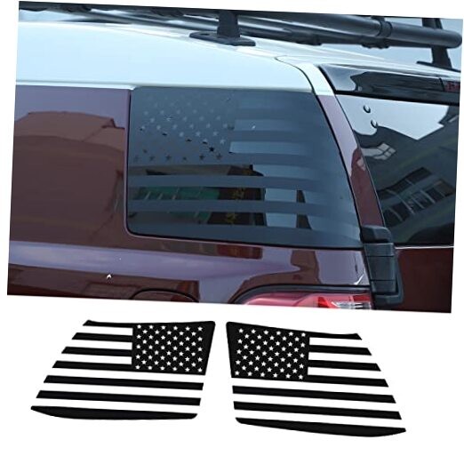 Compatible with Toyot@ FJ Cruiser 2007-2017 Tailgate Side Window American Black