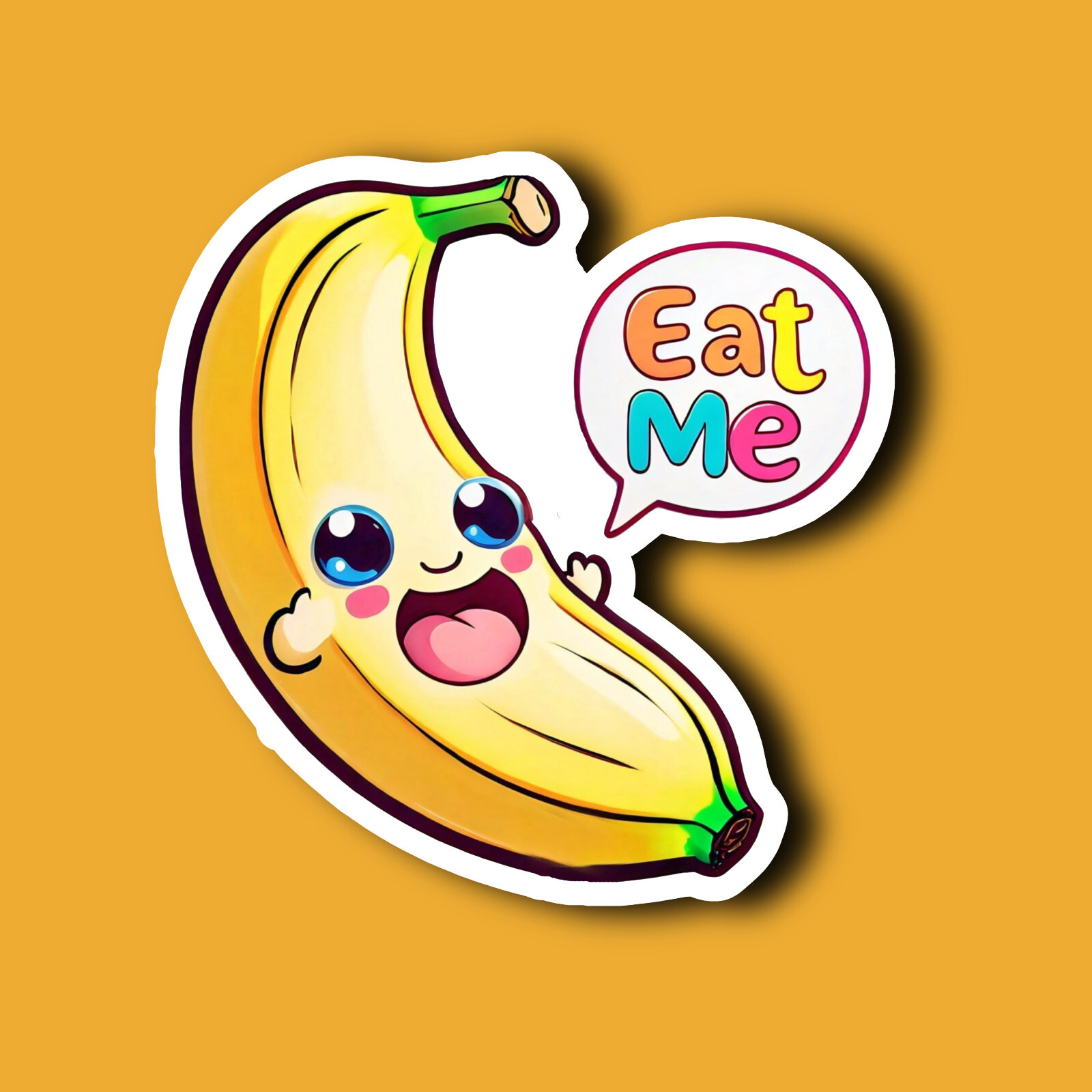 Eat Me Banana Naughty Funny Fruit 4" Vinyl Sticker