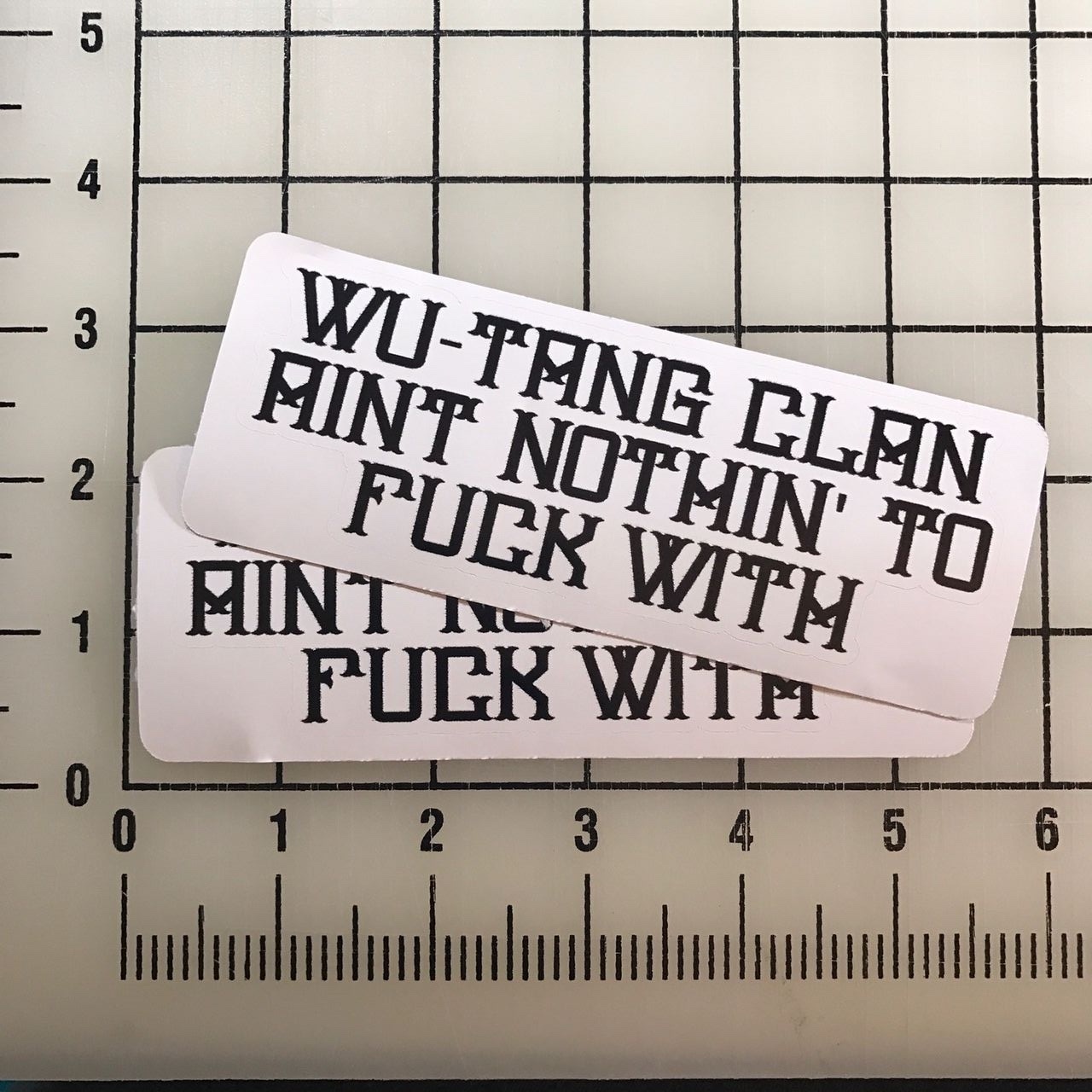 Wu Tang Clan F With 5" Wide Vinyl Decal Sticker BOGO
